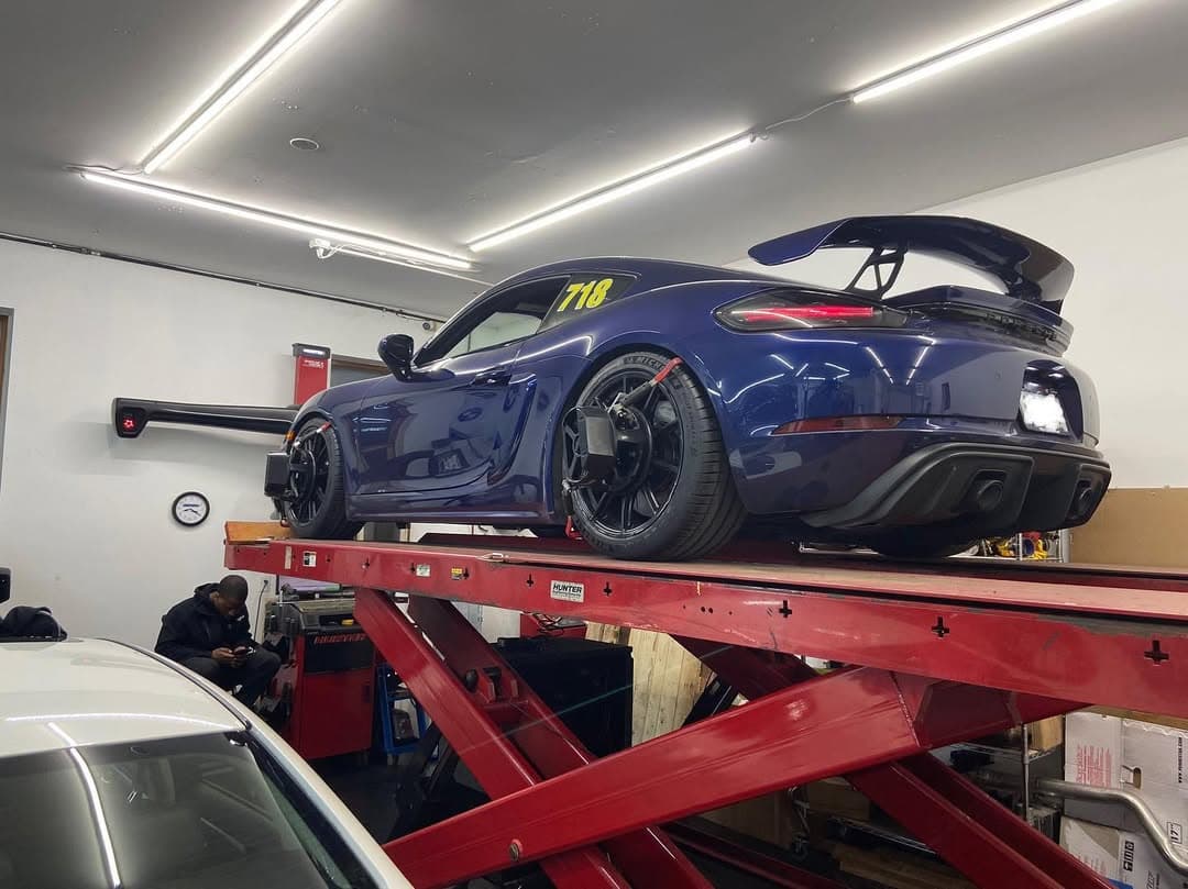 Porsche alignment work representing diagnostics