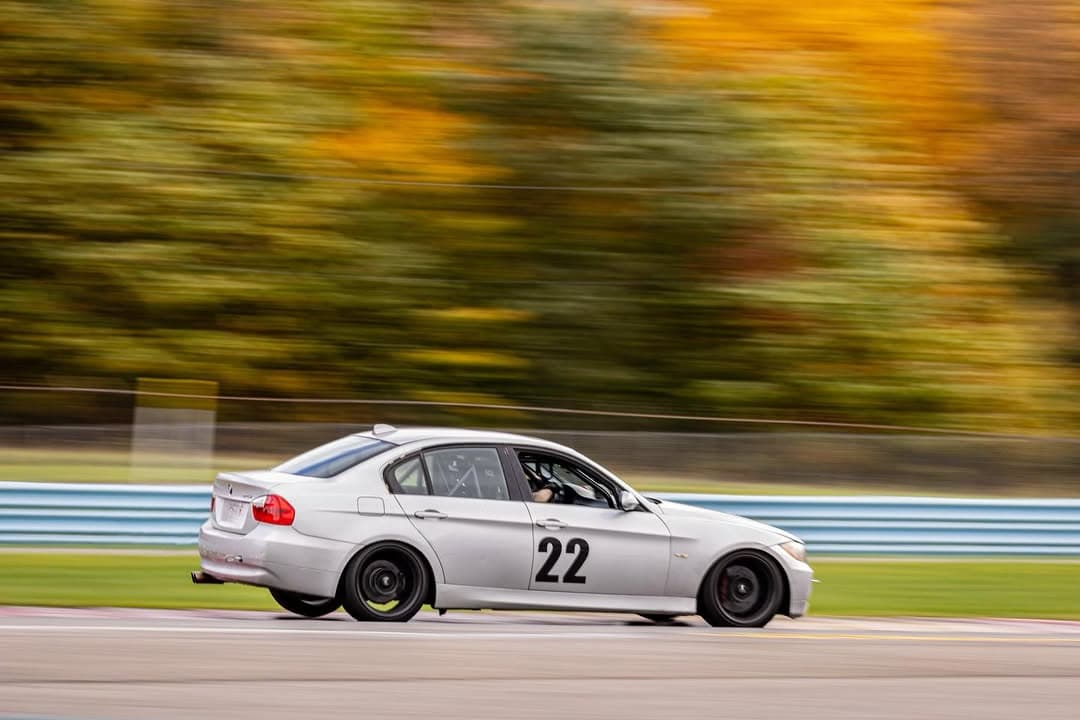 Track-focused BMW in motion